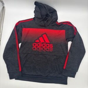 Boys ADIDAS Hoodie Size M (10/12) Gray and Red
